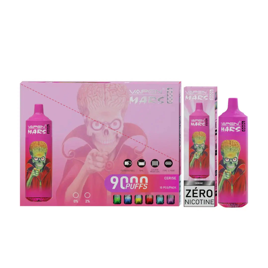 Puff 9000 Vapen Mars Cerise - PACK 10