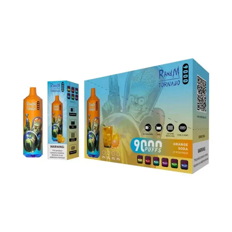 Puff 9000 Vapen Mars Orange Soda - PACK 10